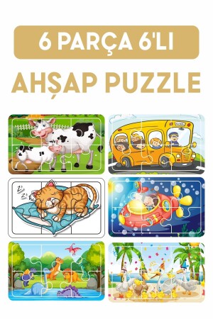 Baby Puzzle 6 Parça 6 Adet Puzzle Seti-2 - 1