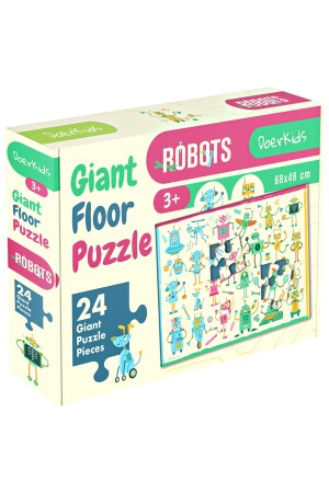 Baby Puzzle Dev Robotlar Puzzle | Jumbo Yer Puzzle | Robots 24 Parça - 1