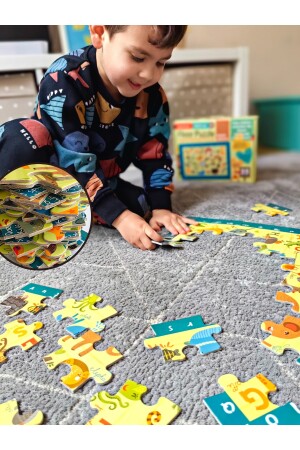 Baby Puzzle Hayvanlar Ingilizce Alfabe Ara Bul Yer Puzzle | Eğitici Puzzle 35 Parça Alphabet - 7