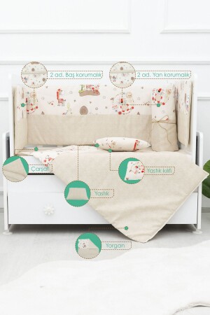 Baby-Schlafset – 50 x 100 cm Kinderbett-Schlafset – 8-teiliges Babybett-Set – Tierserie - 4