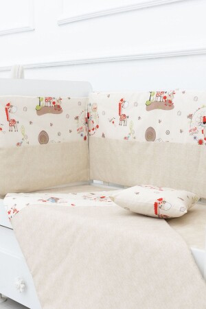 Baby-Schlafset – 60 x 120 cm Kinderbett-Schlafset – 8-teiliges Babybett-Set – Tierserie - 8