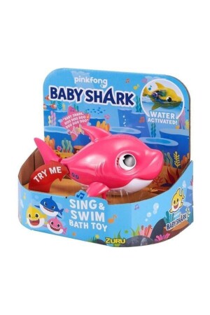 Baby Shark Yüzen ve Sesli Figür Banyo Oyuncağı Pembe BAH03000P - 6