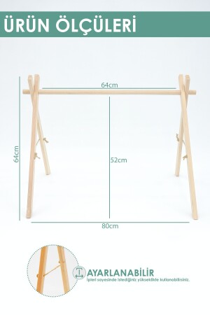 Baby-Trainingsgeräte aus Holz, Spielplatz, Aktivitätsgeräte aus Holz, Naturserie (SPIELZEUG NICHT ENTHALTEN) ZG949 - 4