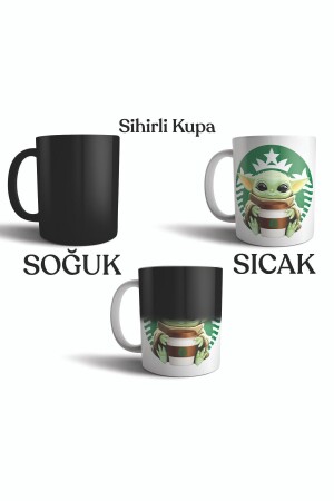 Baby Yoda Grogu Starbucks - Mandalorian Sihirli Kupa Bardak PIXKUPBYSH1 - 2