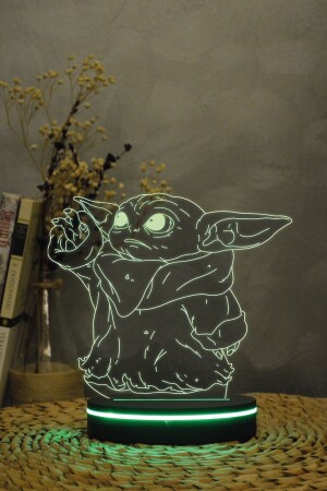 Baby Yoda , Star Wars - 3 Boyutlu 16 Renk Dekoratif Gece Lambası 3d TYC00395363427 - 1