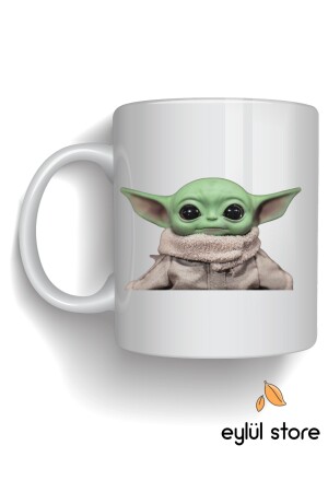 Baby Yoda Temalı Tasarım Baskılı Kupa Bardak Kahve Bardağı yodA0001 - 3