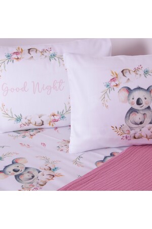 Babybettbezug aus Bio-Musselin-Pixel und Baumwollsatin – ANP mit Koala- und Blumenmotiv - 6