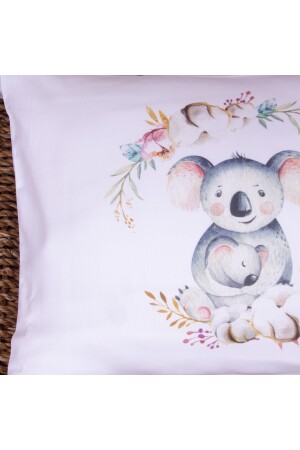 Babybettbezug aus Bio-Musselin-Pixel und Baumwollsatin – ANP mit Koala- und Blumenmotiv - 7