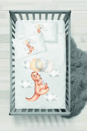 Babybettbezug-Set mit fliegendem Dinosauriermuster NS1 - 3