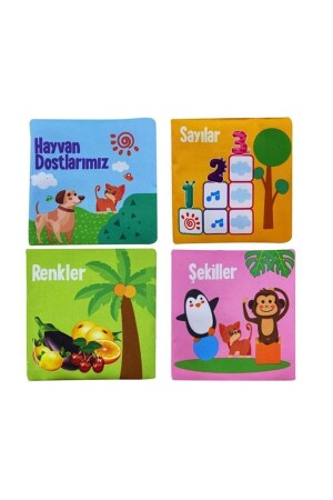 Babycim Baby's First Book Set Raschelstoffbuch 4 Typen BIRLIK-5049 - 2