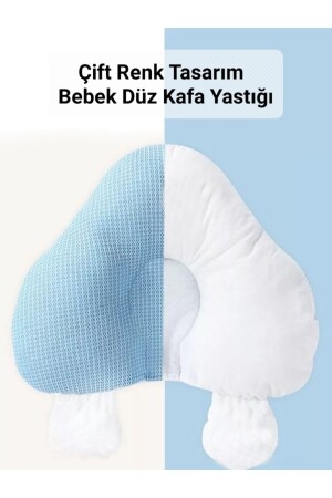 Babykissen, Flachkopfkissen, Babykopfkissen, verstellbares Flachkopfsyndrom-Prävention blau weiß - 5