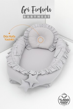 Babynest, Bebek Uyku Yatağı 0-2 Yaş - %100 Pamuk UMAY11 - 4