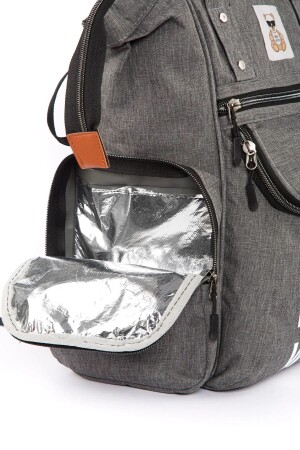 Babypflegerucksack Luxusmodell mit Thermosfach, Metallhaken, Kinderwagenaufhänger - 7