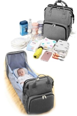 Babypflegetasche mit Bett, wasserdichter Kinderwagen mit Riemen, Mutter-Babytasche mit Bett, Babypflegetasche, zu öffnende Mutter-Babytasche - 1