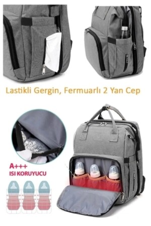 Babypflegetasche mit Bett, wasserdichter Kinderwagen mit Riemen, Mutter-Babytasche mit Bett, Babypflegetasche, zu öffnende Mutter-Babytasche - 9