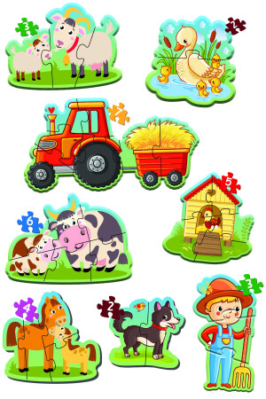 Babypuzzle „Meine ersten Tiere und mein erster Bauernhof“-Puzzleset DTBP2S - 6