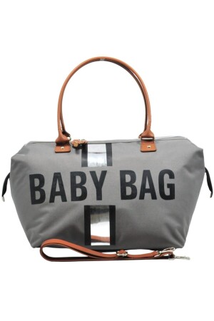 Babytasche Design Silber gestreift grau Mutter Babypflege und Damentasche - 4