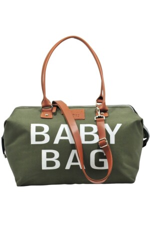 Babytaschen-Design, 3er-Set, Khaki-Grün, Mutter-Baby-Pflege- und Damentasche - 4