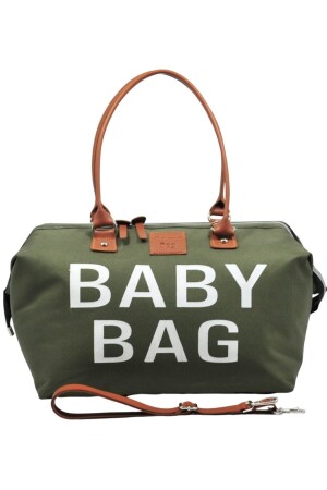 Babytaschen-Design, 3er-Set, Khaki-Grün, Mutter-Baby-Pflege- und Damentasche - 5