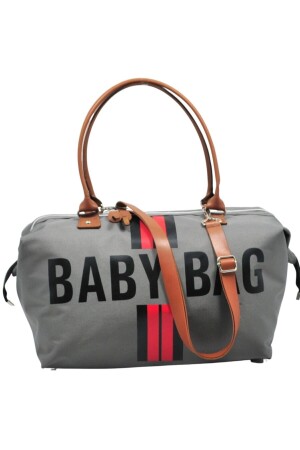 Babytaschen-Design, gestreift, grau, für Mutter, Babypflege und Damentasche - 2