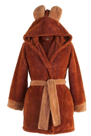 Bademantel aus Fleece mit Kapuze aus Wellsoft-Plüsch, Robdeshambr - Maisonart