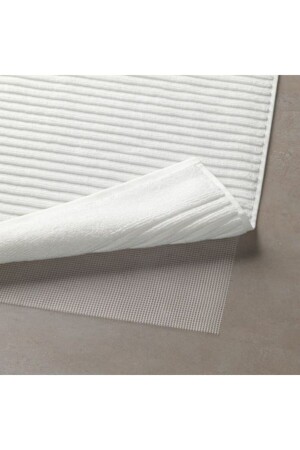 Badematte aus Baumwolle, 50 x 80 cm, weiße Matte - 3