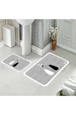 Badematte – rutschfeste Unterseite – Blumenmuster – Toilettengarnitur – dekorative Matte – Geschenk – Mitgiftartikel - 5