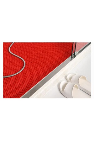 Badezimmer-Duschmatte Z-Mat – rutschfeste Nassbodenmatte – ROT – Breite: 90 cm x 1 m - 6