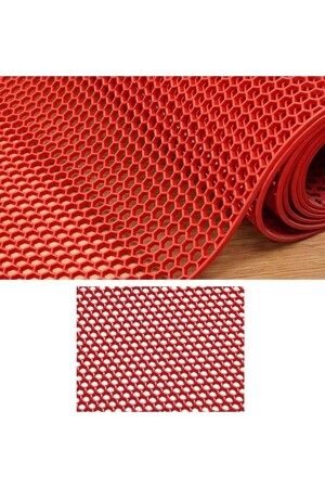 Badezimmer-Duschmatte Z-Mat – rutschfeste Nassbodenmatte – ROT – Breite: 90 cm x 1 m - 8