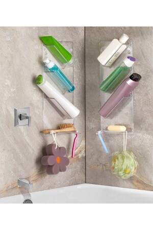 Badezimmer-Duschorganisator, Shampoo-Halter (2 Stück) ES026-B - 2