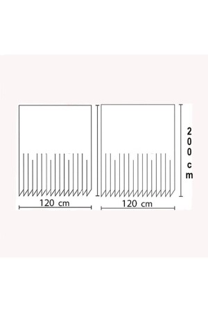 Badezimmer-Duschvorhang 6710 2x120x200, Vorhangrohraufhänger 120x200, verschenkt - 6