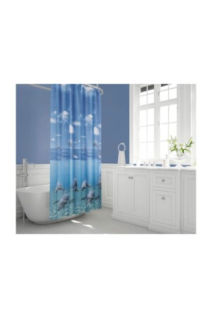 Badezimmer-Duschvorhang 8852 Doppelflügel 2x120x200 BAPTRO8852STC - 4