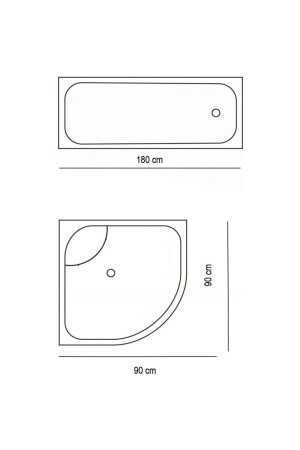 Badezimmer-Duschvorhang gepunktet 180 x 200, Vorhangrohraufhänger 120 x 200, Geschenk BAPTRODOTKRM - 7