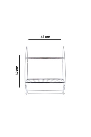 Badezimmer-Organizer mit 2 Etagen, verchromter Badetuchhalter 03SNT008 - 9