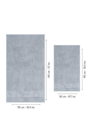 Badezimmer-Set Bambus 4-teilig 50x90-90x150 Grau - Pulver NURPAK685 - 6