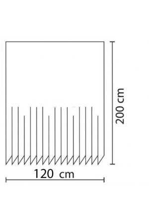 Badezimmervorhang 1x120x200 Einzelflügel-Duschvorhang mit Ring Geschenk 10056 BAPTRO10056STC120 - 7