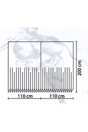 Badezimmervorhang 2x110x200 Doppelflügel-Duschvorhang mit Ring Geschenk 2102 BAPEVD2102STC - 4