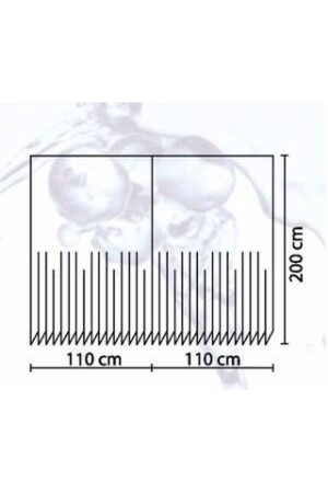 Badezimmervorhang 2x110x200 Doppelflügel-Duschvorhang mit Ring Geschenk 5026 Weiß - 6