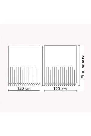 Badezimmervorhang 2x120x200 Doppelflügel-Duschvorhang mit Ring Geschenk 9515 BAPJAC9515STC - 5