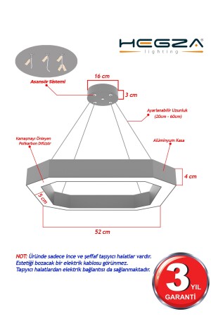 Bagel (graues Gehäuse, gelbes Licht) Moderner LED-Kronleuchter mit LED, Wohnzimmer, Küche, Eingang, Flur, Tisch, Hängelampe Hegza Bagel Grey 3000K - 5