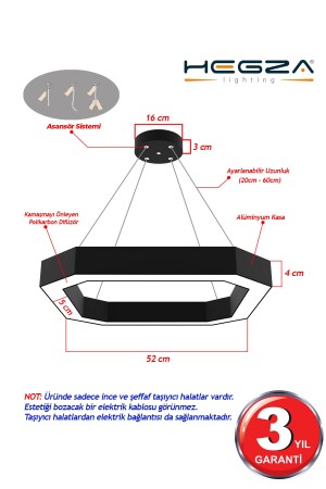 Bagel (Schwarzes Gehäuse, Tageslicht) Moderner LED-Kronleuchter mit LED, Wohnzimmer, Küche, Eingang, Flur, Tisch, Hängelampe Hegza Bagel Schwarz 4000K - 5