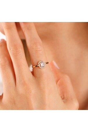 Baguette-Ring aus Gelbgold - 1