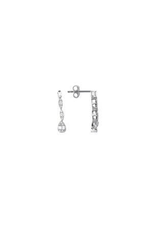 Baguette-Stein-Diamant-Fantasie-Ohrringe - 1