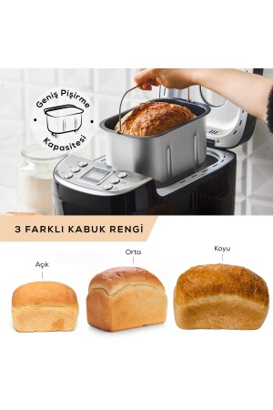 Bake XL Yoğurma- Reçel- Yoğurt- Ekmek Yapma Makinesi Inox- 1500 G- 45 Farklı Tarifli Kitapçık - 4