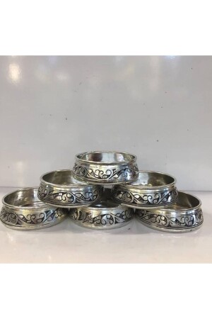 MNZ-Copper Hand Embroidered Snack Bowl / تقديم Bowl Copper Bowl - Osmanlı Bakırcılık