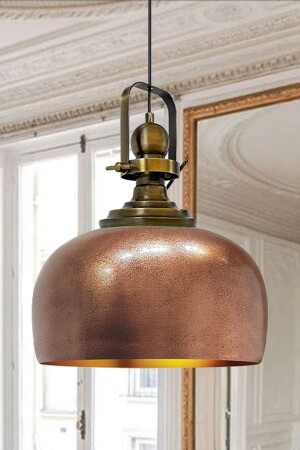 MNZ-Copper Color قديم الرأس الواقي واحد شمعة غرفة المعيشة المكتبية المطبخ مقهى واحد مصباح اللومة العصري BMM2040E - Bamyum