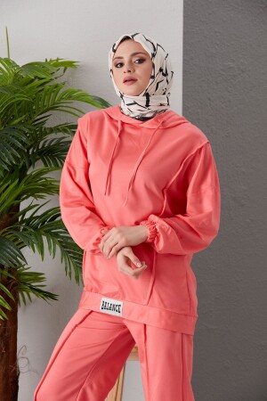 Balance Written Sports Double Hijab Anzug Hellrosa - 7