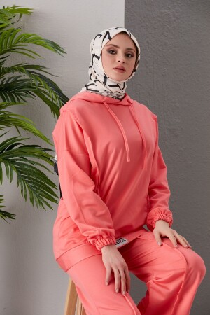 Balance Written Sports Double Hijab Anzug Hellrosa - 8