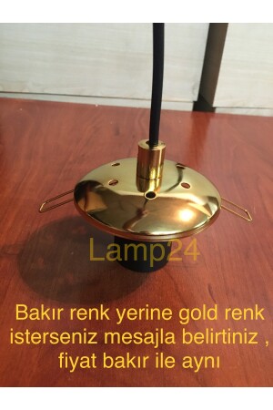 Bali Serisi 7’li Modern Sarkıt Avize - Bakır Renk Kaplama Ve Bal Renk Camlı TRK-GLOPBKR - 9