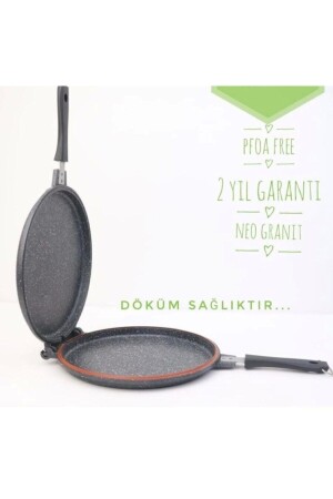 Balık Tava Döküm 28 Cm Çift Taraflı PRA-2309362-7126 - 1